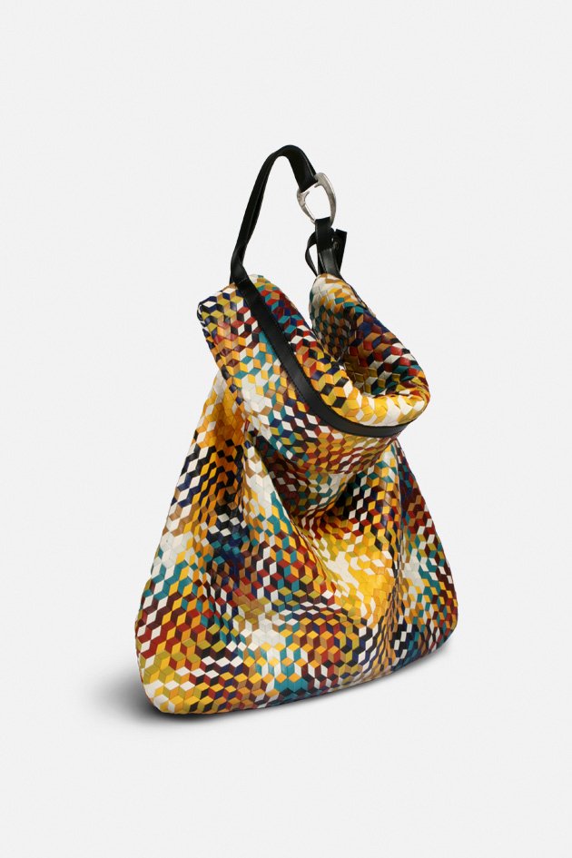 Sac tressé bandoulière Oversize - Césaire Paris - Maroquinerie fabriquée en France