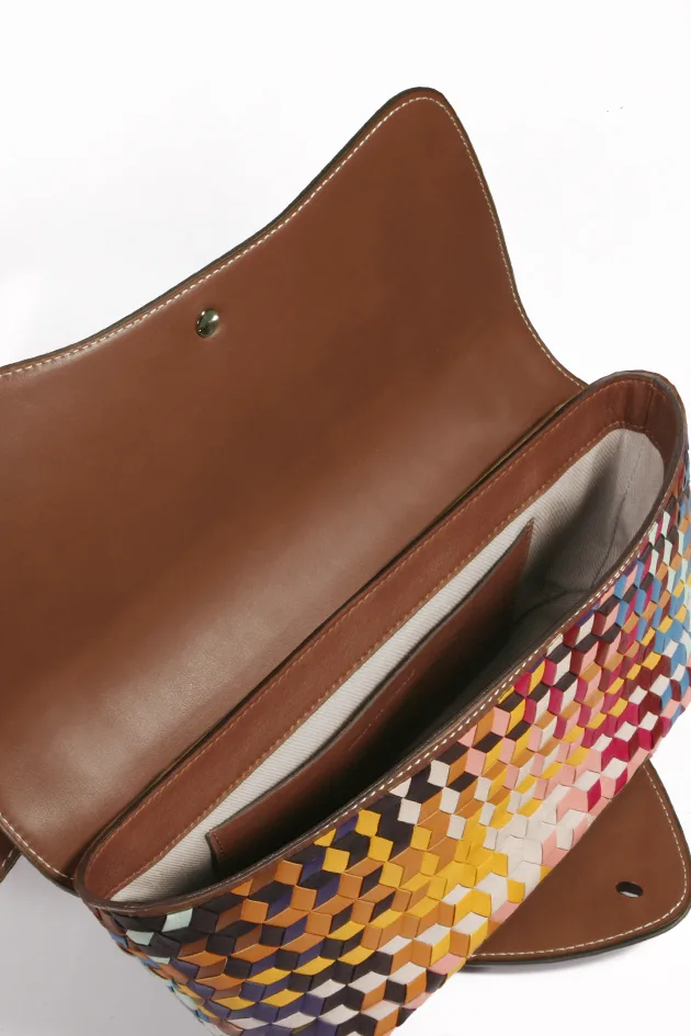 Sac bandouliÃ¨re multicolore CÃ©saire Paris Maroquinerie FranÃ§aise