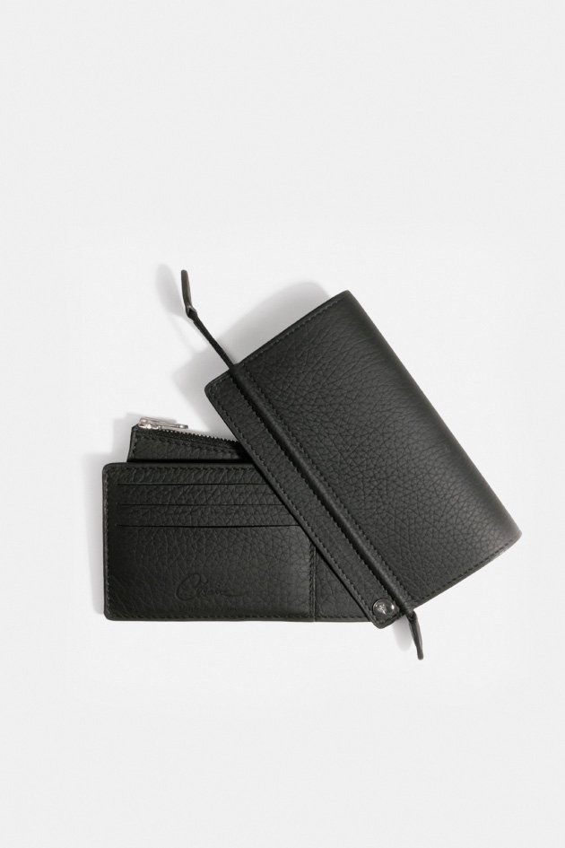 EventailVPONoirOuvert Portefeuille design Eventail - Césaire Paris - Maroquinerie Française