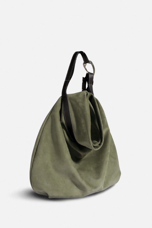 LittleJohNubOliveNoirProfil Sac bandoulière modulable Joh Césaire Paris Sac Créateur Français