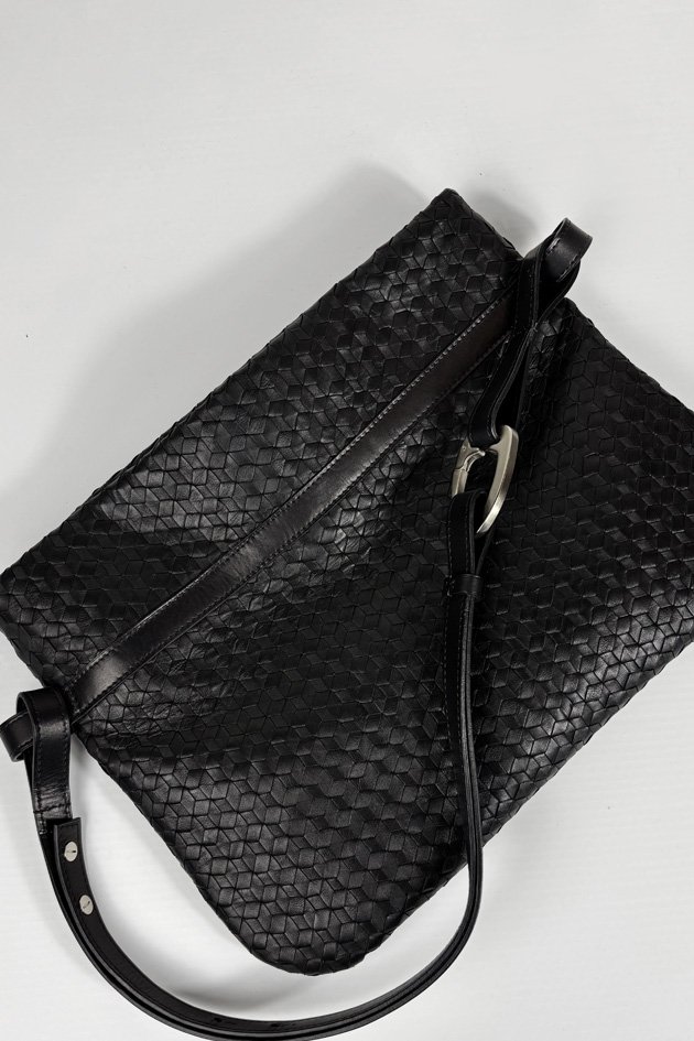 Joé – Sac bandoulière cuir tressé souple et modulable - fabriqué en France | Sac créateur Césaire Maroquinerie Paris