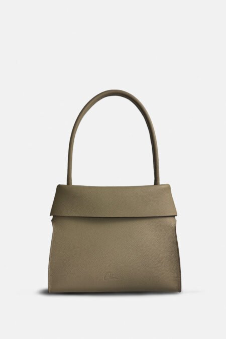 Narcisse – Structured Leather Shoulder Bag | Césaire Paris | French leather goods