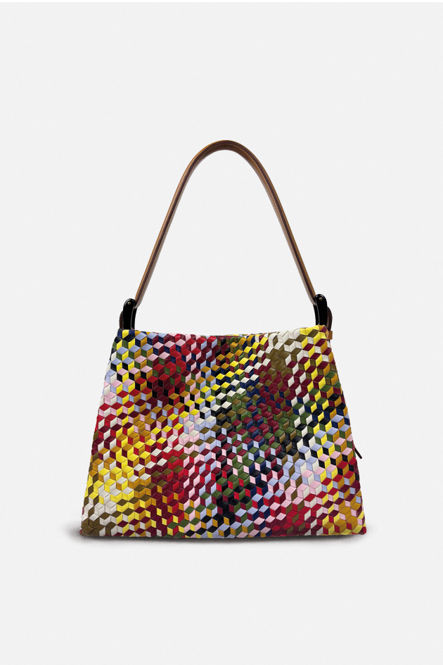 NoaTREMultiAfricaFace Sac tressé cabas Noa Designer Césaire Paris Fabriqué en France Made in France
