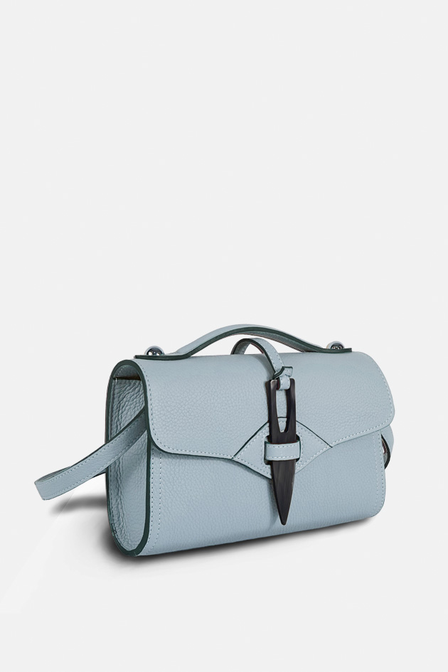 GaiaRAGCielTranGrisFoncProfil Shoulder bag Gaïa - Césaire Paris – Shoulder bag made in France