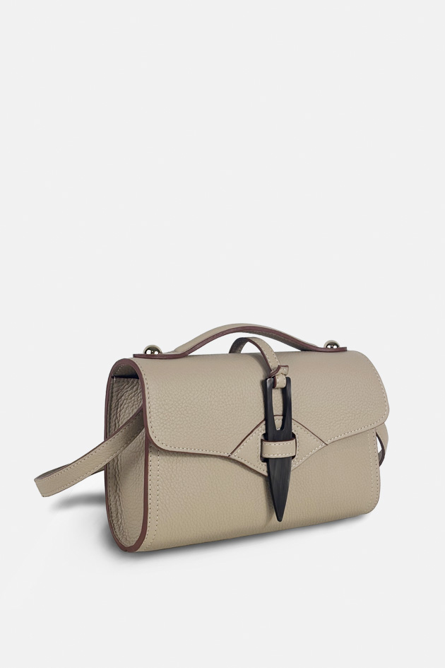 GaiaRAGTrenchTranMarProfil Shoulder bag Gaïa - Césaire Paris – Shoulder bag made in France