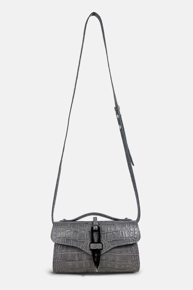 GaiaVCRAsphalteBand Shoulder bag Gaïa - Césaire Paris – Shoulder bag made in France