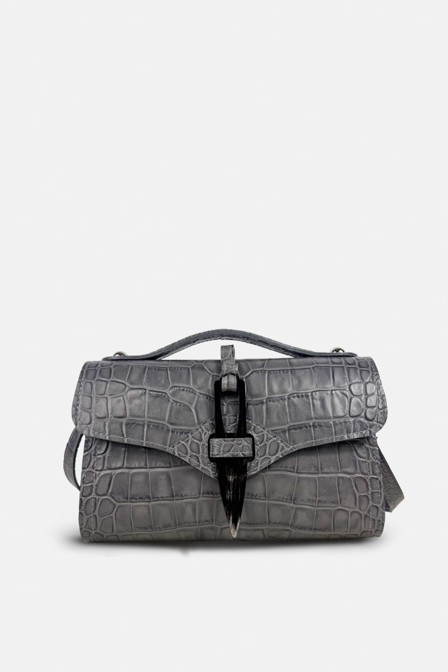 GaiaVCRAsphalteFace Shoulder bag Gaïa - Césaire Paris – Shoulder bag made in France