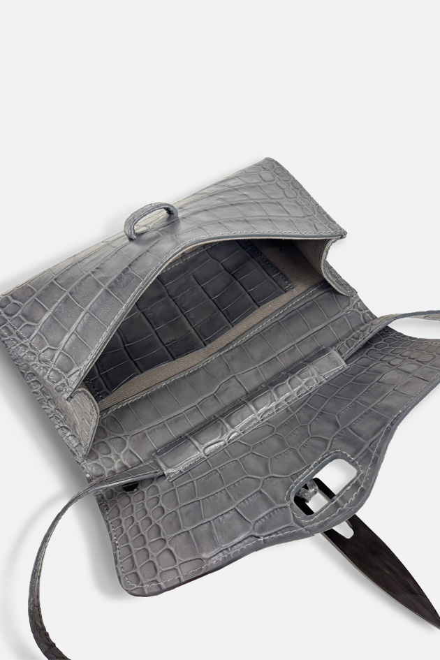 GaiaVCRAsphalteOuvert Shoulder bag Gaïa - Césaire Paris – Shoulder bag made in France