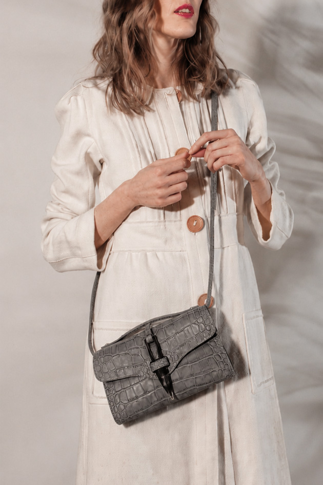 GaiaVCRAsphaltePorte Shoulder bag Gaïa - Césaire Paris – Shoulder bag made in France