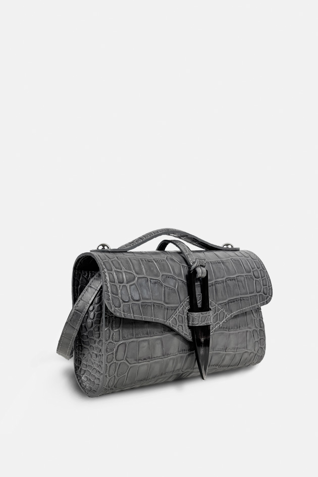 GaiaVCRAsphalteProfil Shoulder bag Gaïa - Césaire Paris – Shoulder bag made in France