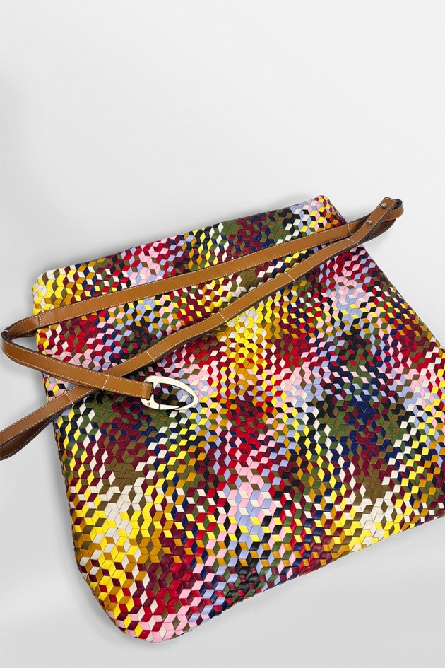 Sac tressé cuir bandoulière - Césaire Paris - Maroquinerie fabriquée en France