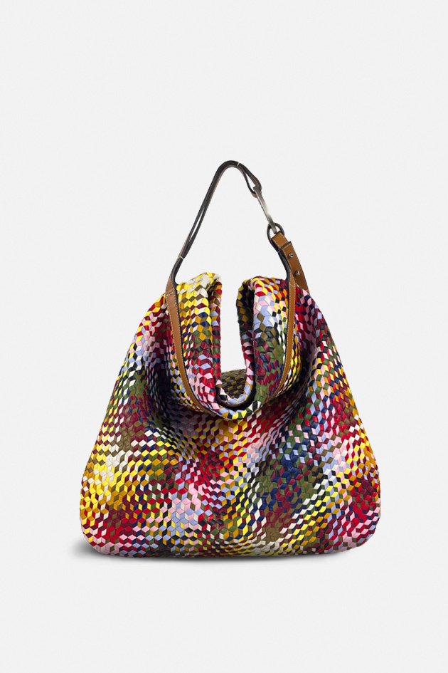 Sac tressé cuir bandoulière - Césaire Paris - Maroquinerie fabriquée en France