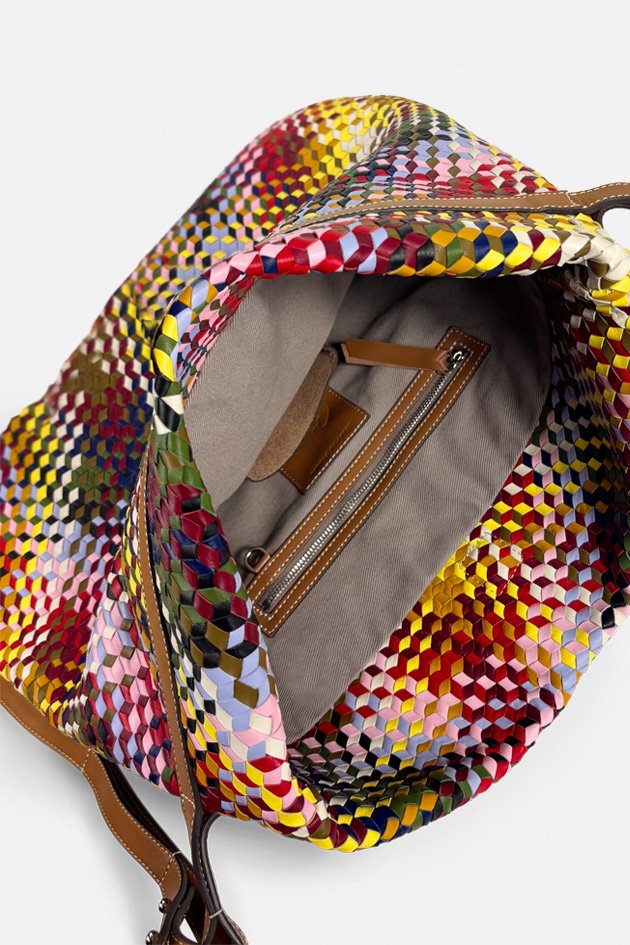 Sac tressé cuir bandoulière - Césaire Paris - Maroquinerie fabriquée en France