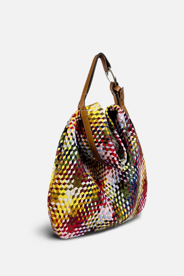 Sac tressé cuir bandoulière - Césaire Paris - Maroquinerie fabriquée en France